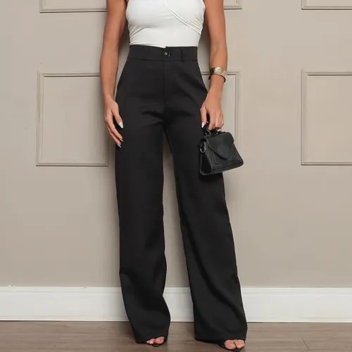 Calça Pantalona Alfaiataria Premium Wide Leg Elegante