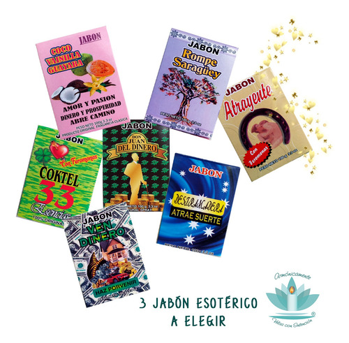 3 Jabón Esotérico - Titulos A Elegir, Igual O Combinados