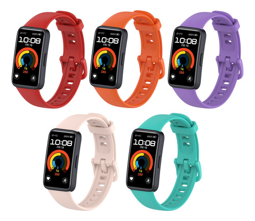 5 Piezas Correas Silicona Compatible Con Huawei Band 9 8