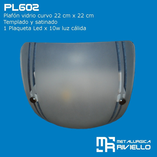 Plafón Curvo Con Plaqueta Led Descartable!! Único Y Original