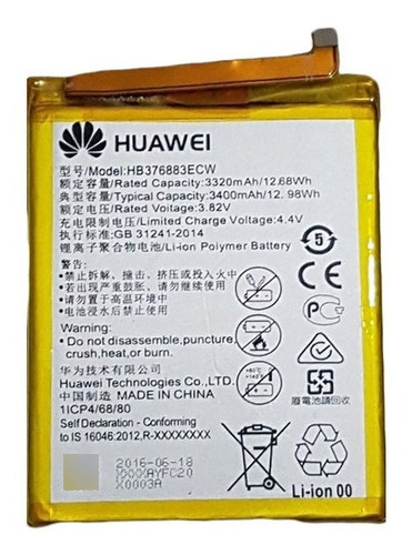 Bateria Huawei P9 Lite P10 Lite Honor 8 3000mah Hb366481ecw