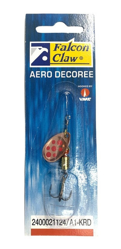 Señuelo Pesca Spinner Falcon Claw Aero Decore 1 C/ptos Rojos