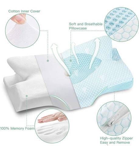 Almohada Cervical De Espuma Viscoelástica, Almohada De