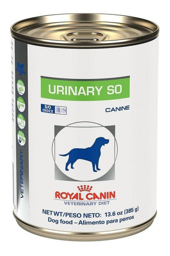 Imagem 1 de 1 de Alimento Royal Canin Veterinary Diet Canine Urinary S/O para cachorro adulto todos os tamanhos sabor mix em lata de 385g