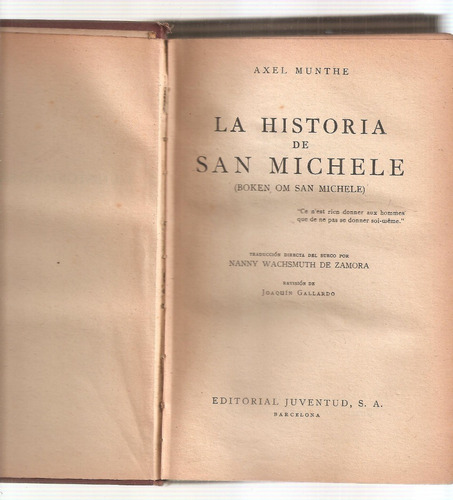 La Historia De San Michele - Munthe - Juventud - Barcelona