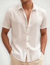 Comprar Camisa Lino Manga Corta Camisero Moda  Verano Hombre