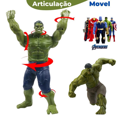 Boneco Hulk Gigante Que Fala Articulado Avengers Com Som