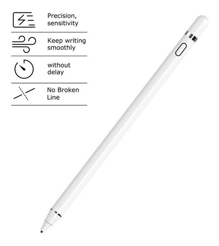 Imagen 6 de 6 de Lápiz Optico Capacitivo Punta Fina Pen Stylus Tablet iPad