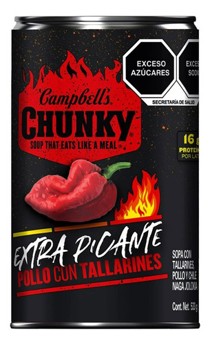 Campbell's Chunky Pi Pollo Tallarines Chile Nagajolokia 533g