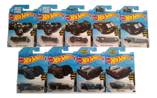 Hot Wheels Batmobile Batman Pack Set Coleccion X9 Sellados 