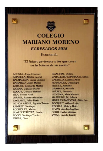 Placa Pergamino Egresados  30x40 Pl2