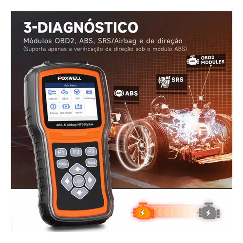 Scaneri Automotivo Foxwell Nt630 Plus Reset Airbag Abs Sas
