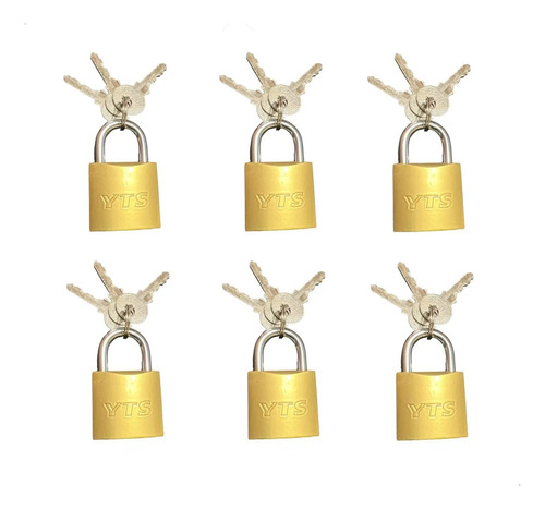 Candado De Seguridad - 3 Llaves - 32mm - 6 Sets