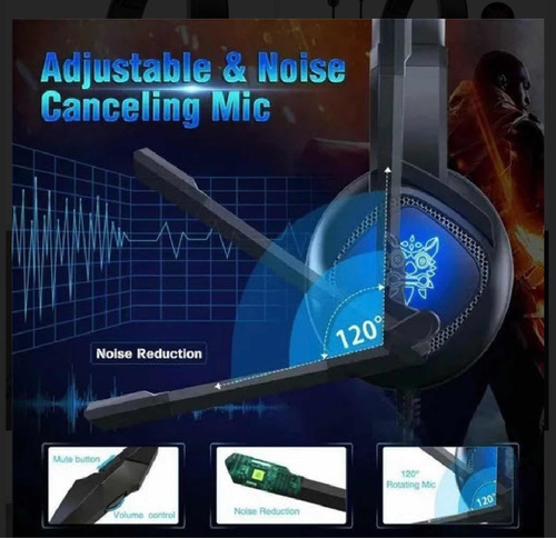 Imagen 7 de 9 de Audífonos Diadema Gaming Onikuma K19 Xbox Ps4