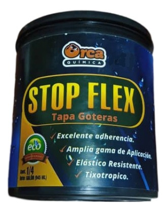 Stop Flex Sellador Acrilico Marca Orca Stopflex 1/4 Galón