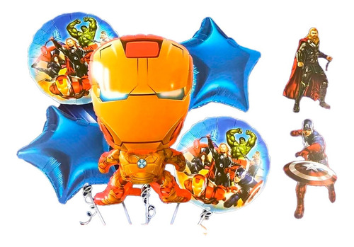 Bouquet Decoracion Globos Iron Man Avengers Super Heroes