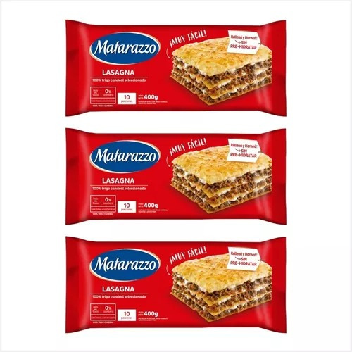 Lasagna Matarazzo 250 Grs X 3 Unidades