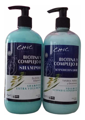 Combo Biotina Shampoo Y Acondicionador Fortalece, Hidrata