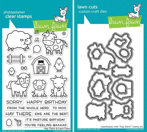 Imagem 1 de 4 de Lawn Fawn Hay There Clear Stamp And Coordinating Die Set 