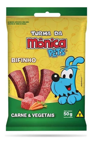 Bifinho Para Cães Carne E Vegetais 50g Turma Da Mônica Pets