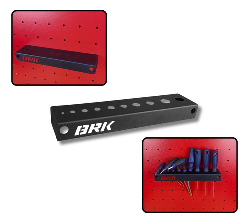 Suporte De Painel Para Chave Fenda/philips Em Aço Preto.