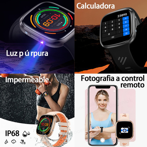 Hombre Mujer Reloj Inteligente Bluetooth Llamada Smartwatch