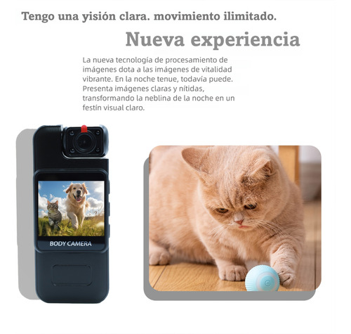 Cámara Corporal Portátil 4k Con Wifi, Visión Nocturna Y Clip