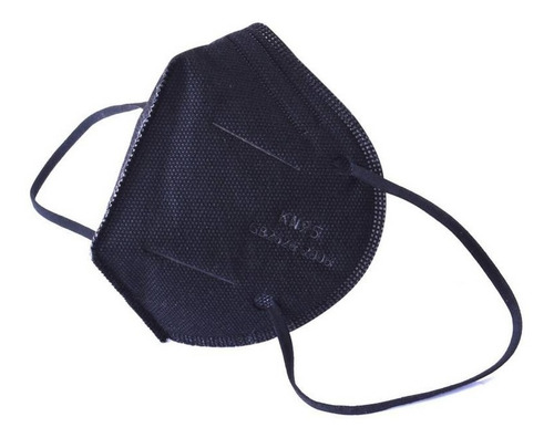 Imagen 2 de 2 de Pack 10 Mascarilla Respirador Kn95 Reutilizable Color Negro
