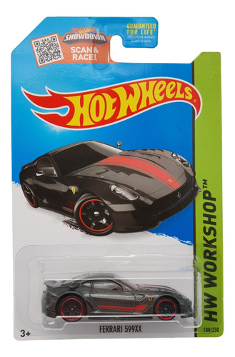 Hot Wheels Ferrari 599xx Gris 2015 Con Blister Protector