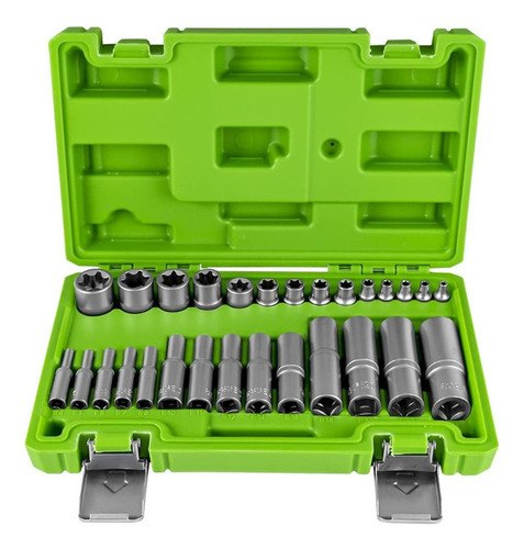 Juego De 28 Dados Cortos Y Largos Torx Hembra Jbm 51930