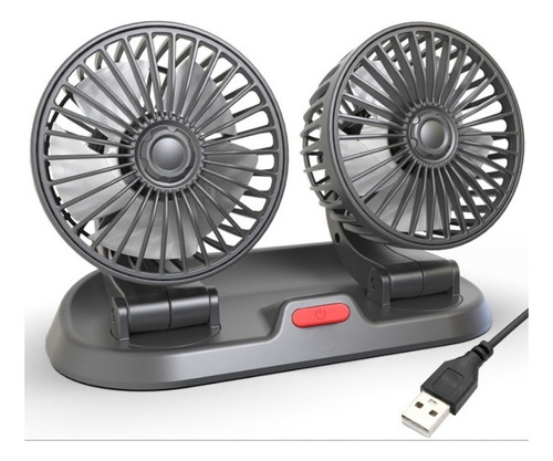 Ventilador Doble Autos Camionetas Tráiler Abanico Con Usb