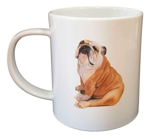 Taza De Plastico Bulldog Ingles Sentado Art