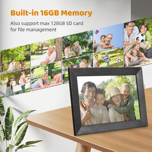 Quadro Ip Digital Wifi De 10,1 Polegadas, Memória Digital Em
