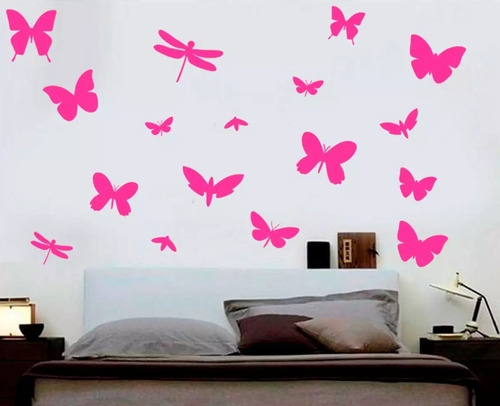 Vinil Decorativo Habitación Mariposas Infantil P/pared Niña