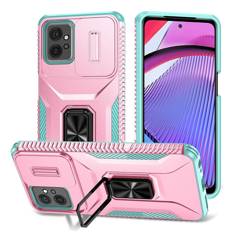 Funda Deslizante Rosa Y Verde Para Motorola Moto G Power 202