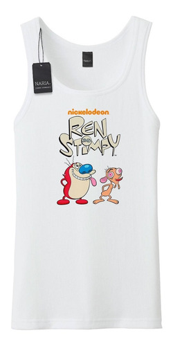 Musculosa Hombre Ren & Stimpy Dibujo Art Logo Imagen - Psrs2