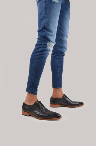 Zapatos De Hombre De Vestir De Cuero Picado Gon - Ferraro -