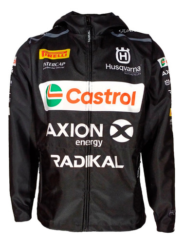 Campera Rompeviento Moto Team Castrol Radikal Mx Enduro 