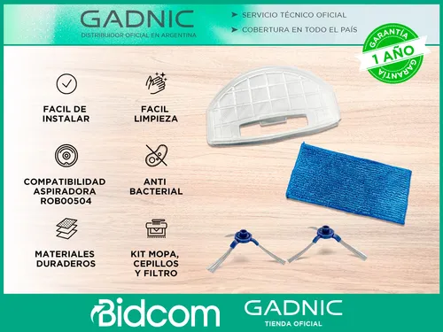 Set De Repuestos Para Aspiradora Robot Gadnic Rob00504