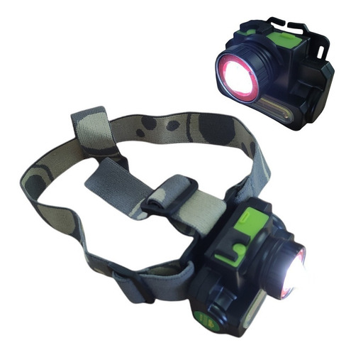 Linterna Frontal Recargable Cafini Luz Led Fuerte Cn-l7633c