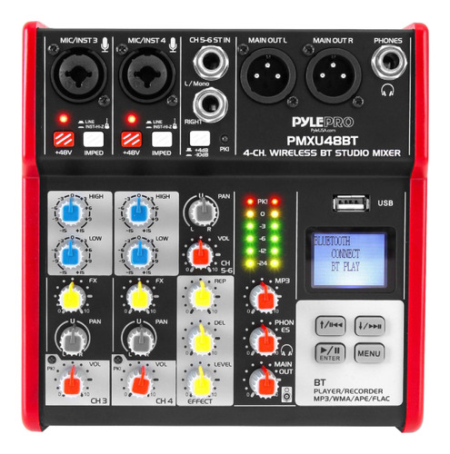 Pyle Studio Audio Sound Mixer Board - Consola Mezcladora Dig