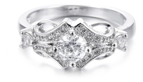 Imagen 1 de 10 de Anillo Aurora Joyería Nupcial Boda Compromiso Oro Y Plata *