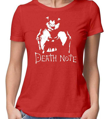 Remera Mujer Death Note 100% Algodón Calidad Premium 10