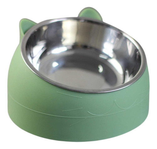 Alimentador De Mascotas Plato De Alimentación Verde