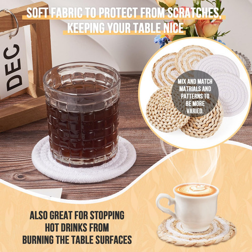 Magibeads Posavasos Trenzados Hechos A Mano Para Bebidas, Po