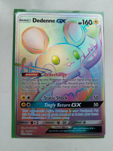 Dedenne Gx - 219/214 - Hyper Rare Pokemon Tcg