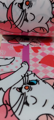 Listón Popotillo Personajes 7.5cm Ancho 3 M Largo Miau