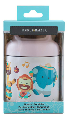 Pote térmico com alça Marcus & Marcus MNMBB46-PK 300ml cor rosa