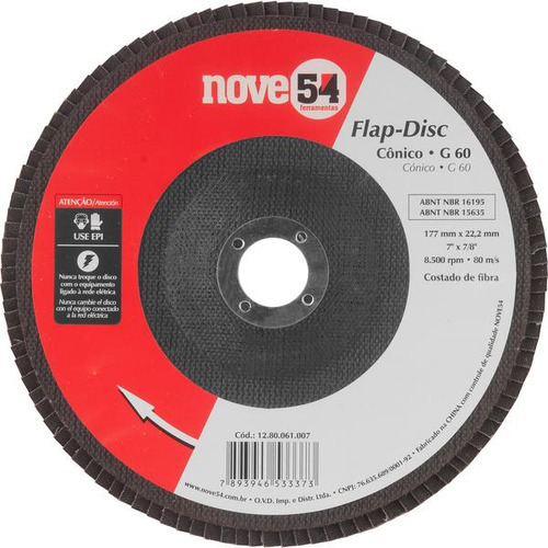 Flap-disc Cônico 7 G60 Costado Fibra - Nove54