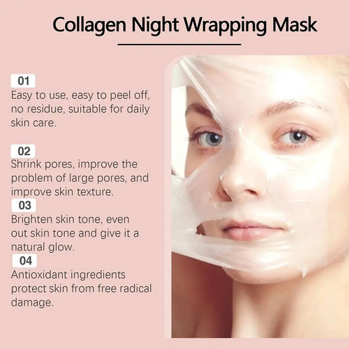 Mascarilla Facial Exfoliante Para Envolver La Noche Colágeno